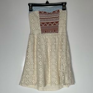 Flying Tomato Womens Lace  Strapless Dress Sleeveless Size Small Western.